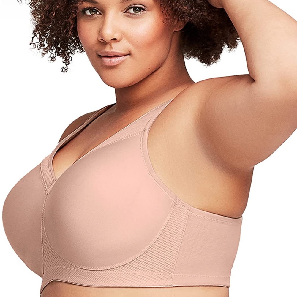 Glamorise Womens Full Figure MagicLift Seamless Wirefree Sports Bra 40D .